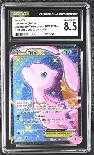 CGC 8.5 Mew EX Legendary Treasures RC24/RC25 Radiant Collection Pokemon Card