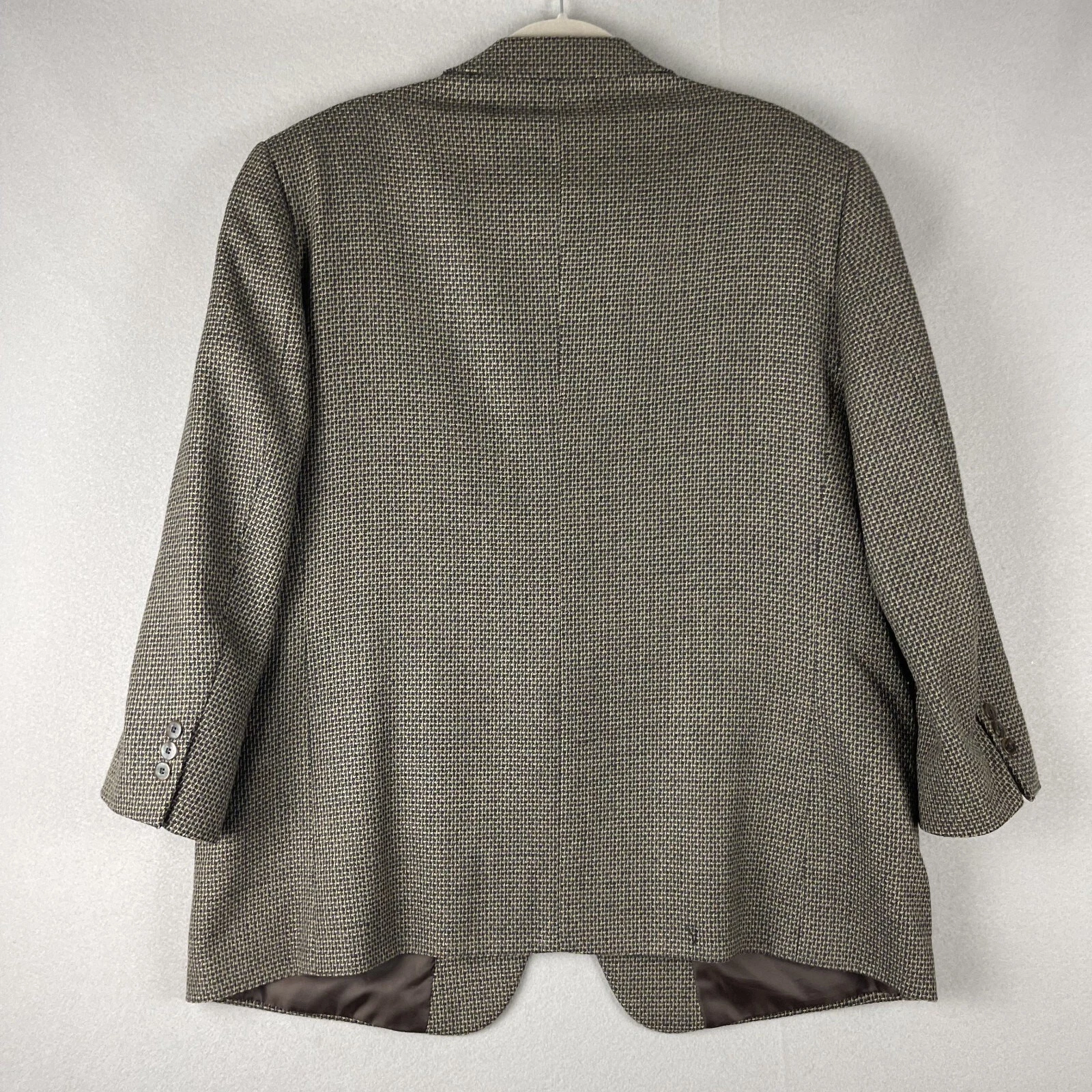 Andre Vachon Lambswool Blazer Sport Coat Mens 46S Brown 2 Button image 14