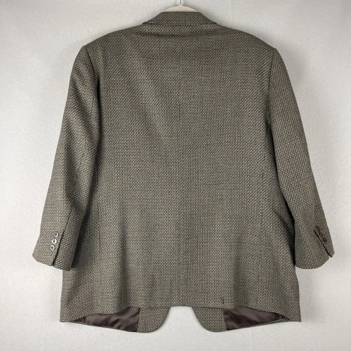 Andre Vachon Lambswool Blazer Sport Coat Mens 46S Brown 2 Button image 14