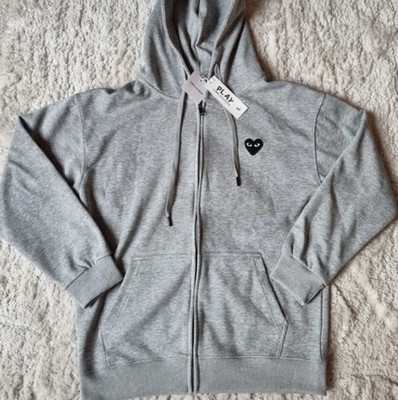 C est un Hoodie mit Reißverschluss grau Comme Des Garçons