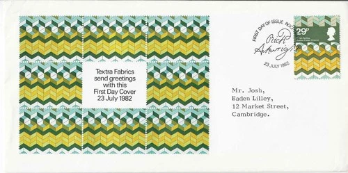 1982 British Textiles On Scarce Textra Fabrics First Day Cover
