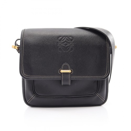 Loewe LOEWE Anagram Shoulder Bag Bag Leather Women's Black Used