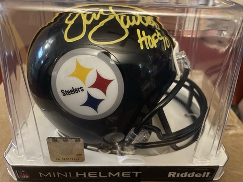 Jack Lambert signed HOF 90 Pittsburgh Steelers Mini helmet TSE - Picture 2 of 4