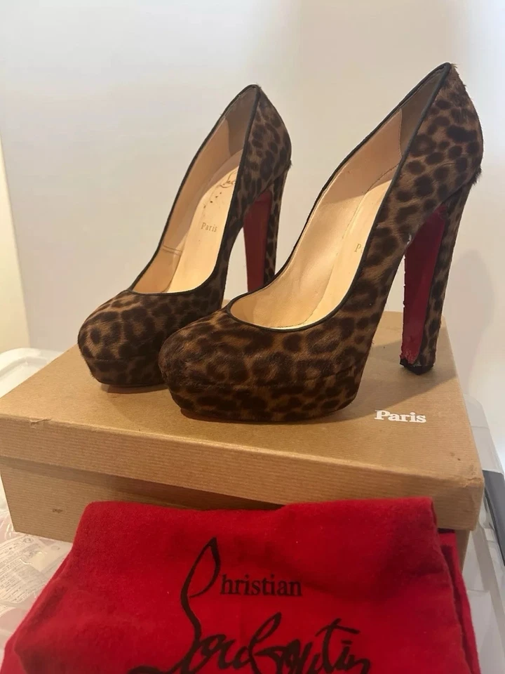 Mr Christian винтажный прозрачный на танкетке туфли коричневый кожаный верх с коричневой змеиной отделкой - Изображение 4 из 4