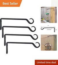 Elegant 12-Inch Plant Hangers - 4 Pack, Adjustable  Rust-Resistant Design