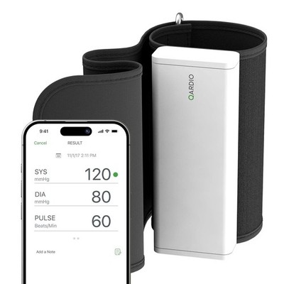 Qardio A100 Arm Blood Pressure Monitor, Arctic White