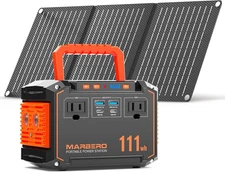 150W Peak Solar Generator with 30W Solar Panel 111Wh Camping Portable Power Stat