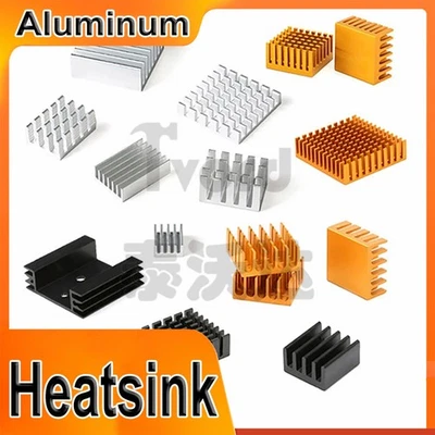 Aluminium Kühlkörper Heat Sinks IC Chip Transistor schwarz silber gold versch. Größen - Bild 1 von 4