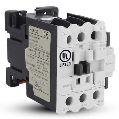 UL Listed 3 Pole 30A Contactor 120V Coil NO IEC/UL 600V with 1NO+1NC Aux