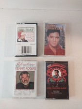 Christmas Cassette Tape lot of 4 Elvis Kenny Rogers
