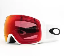 Oakley Flight Tracker Snow Ski Goggle OO7104 White Red Prizm Mirror w/case Large