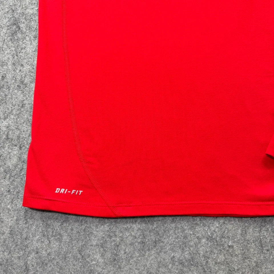 Nike DRI-FIT Element 1/4 Cremallera Correr Pullover Manga Larga Camisa Hombres M Rojo 27" Foto 4 de 4