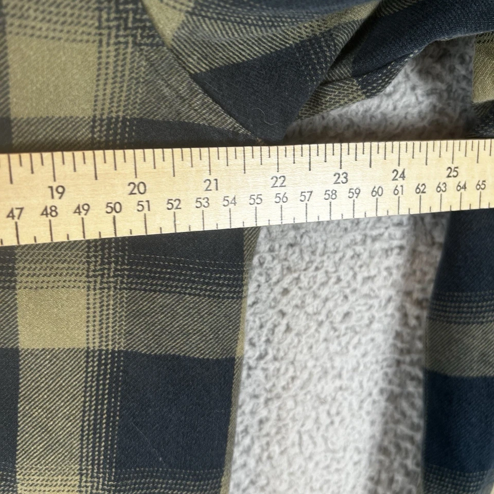 Metal Mulisha Large Tan Black Plaid Long Sleeve Button Up Flannel Biker Hipster - Image 4 of 4