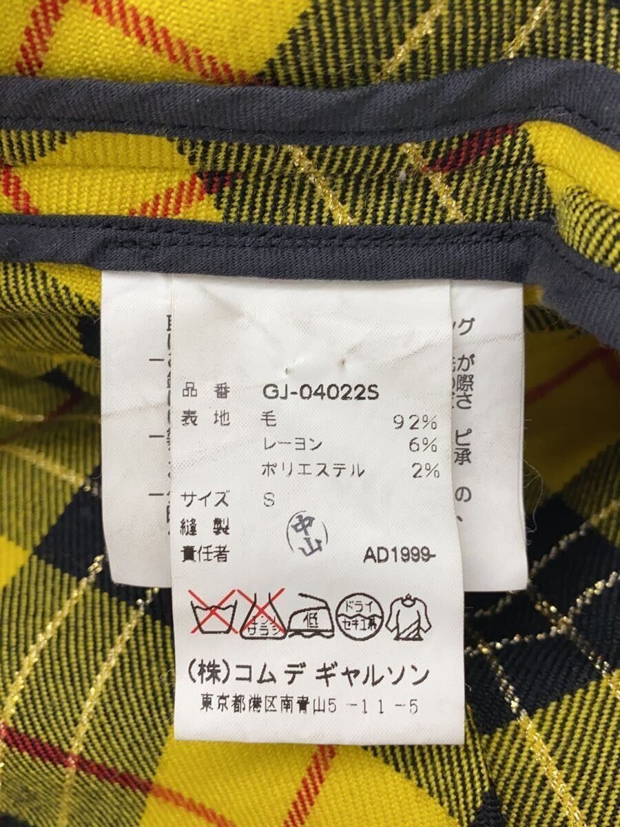COMME des GARCONS altra giacca S lana giallo tartan CK GJ 040225 usata