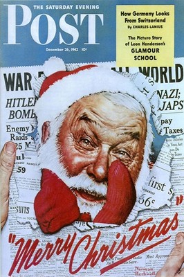   The Saturday Evening Post (1942) Santa Claus Poster - 24x36  - Vintage Home