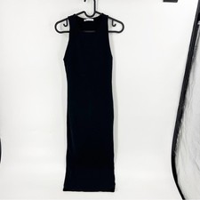 ✅ ZARA HIGH NECK MIDI T-SHIRT DRESS BLACK SIZE MEDIUM