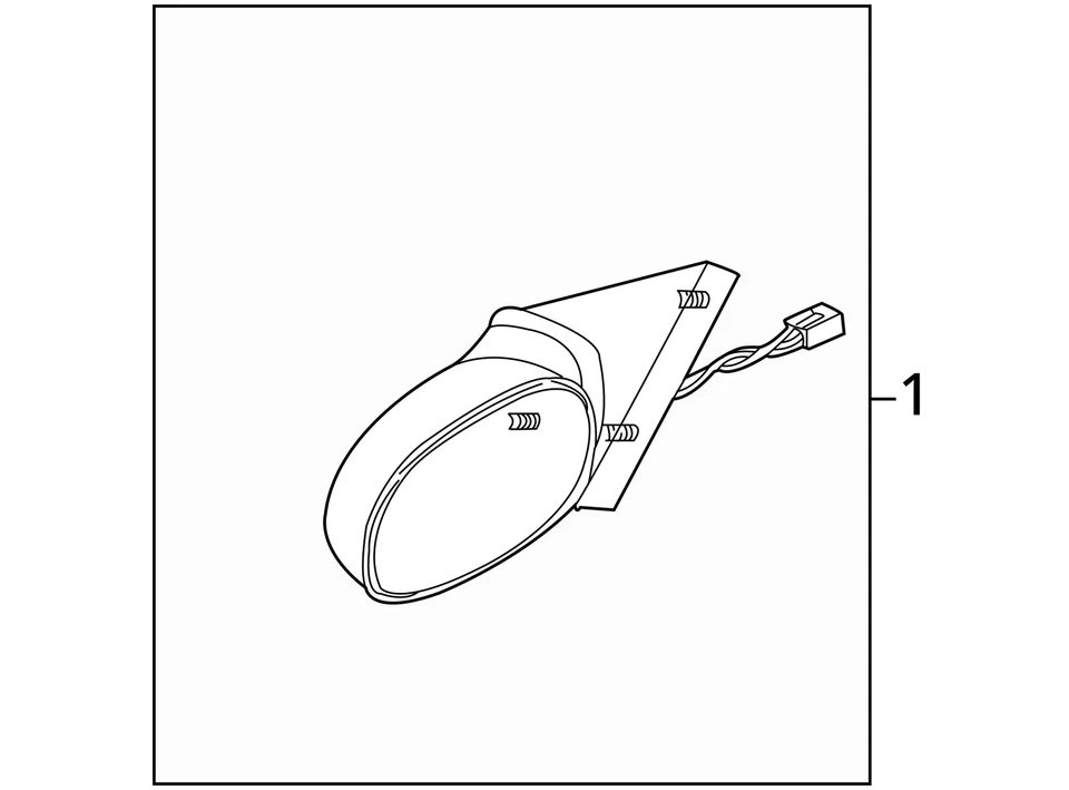 Espejo de puerta manual Saturn Ls Driver vista lateral izquierdo negro 982398 Foto 4 de 4