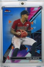 2021 Topps Finest Arizona Diamondbacks Ketel Marte Base Blue Refractor 093/150