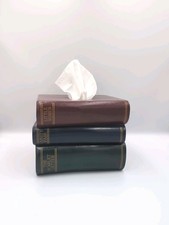 Vintage Ceramic Stacked Classic Books Tissue Box Cover 1995 Bandwagon Inc