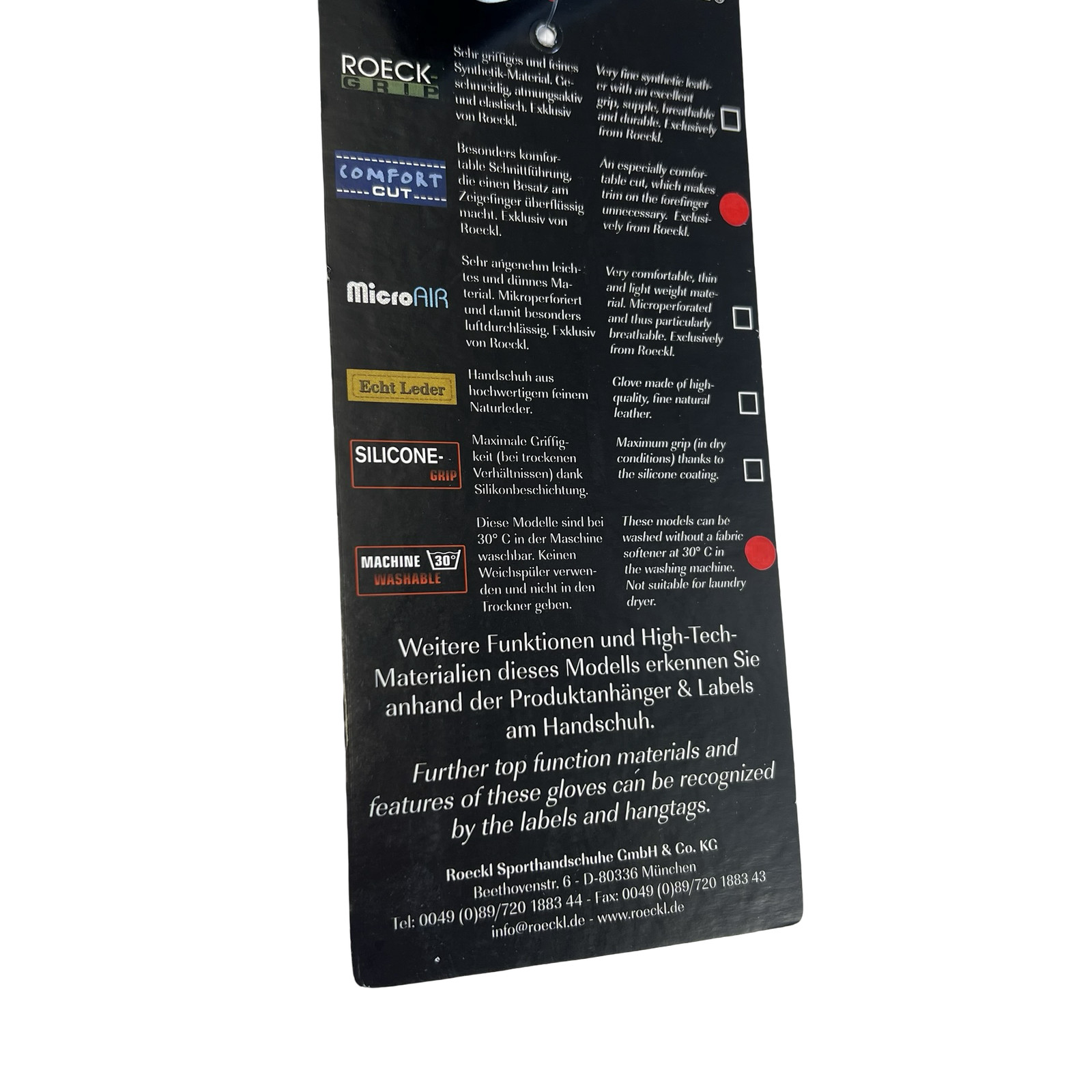 Roeckl Sports Mission Gloves 6.5 Silicone Grip Equestrian Riding Horseback Ridin