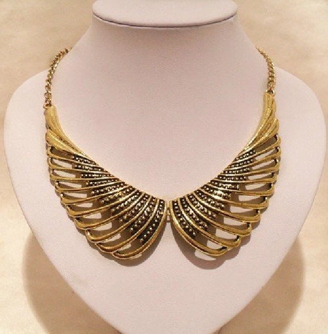 Metal Necklace Wing Medieval Chain Collar Necklace Jewellery Old