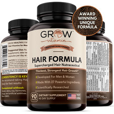 Men Hair Growth Nutraceutical Dietary Supplement 90 Capsules, 2 Daily