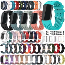 For Fitbit Charge 6 5 Silicone/Nylon/Leather/Stainless Steel Band Strap TPU Case