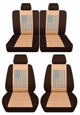 Front And Rear Seat Covers Fits 1993 Toyota Land Cruiser Tan Brown Wflag Design Front And Rear Seat Covers Fits 1993 Toyota Land Cruiser Tan Brown Wflag Design