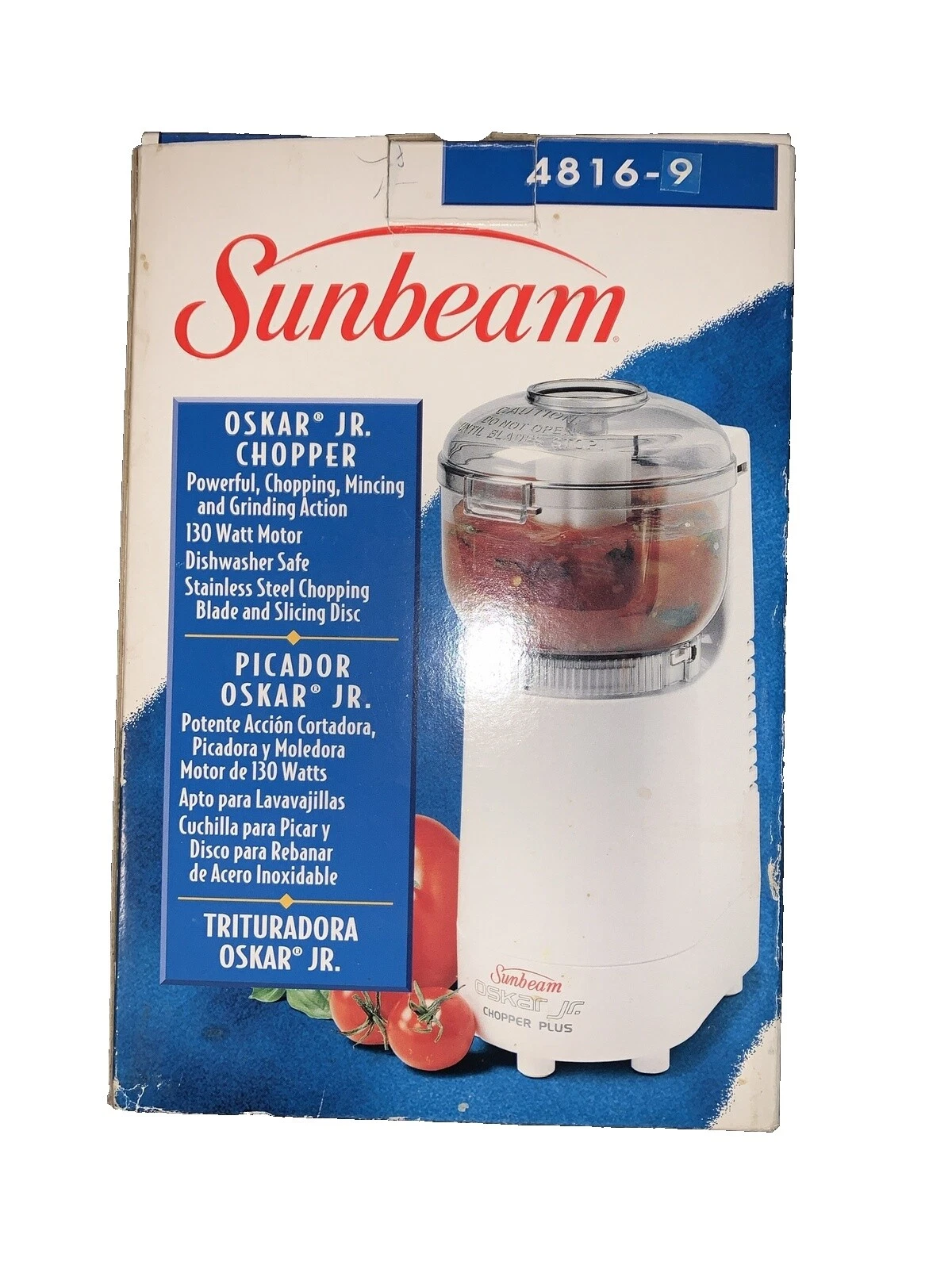 Características Sunbeam procesadores de alimentos con piezas aptas para lavavajillas