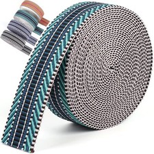 Nylon Webbing Ribbon 1.5 inch Striped Webbing Polyester Webbing Heavy Duty Ri...