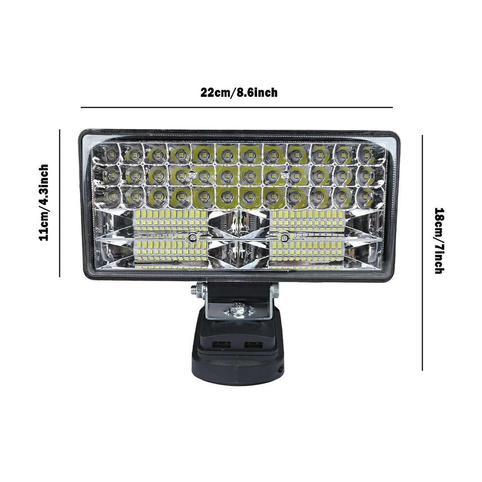 8 inch 18V Li-ion Battery LED Work Light Torch Camping Workshop For Makita UK - Image 3 of 4