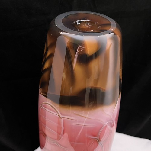 Large 17" Glass Vase FOCI Michael Boyd 2002 Original Hand Blown Studio Art Glass - Picture 11 of 14