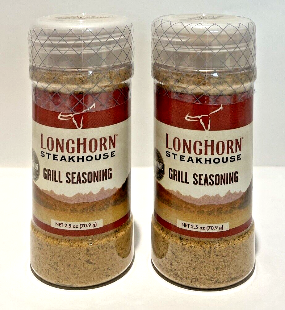 (2) LONGHORN STEAKHOUSE SIGNATURE GRILL SEASONING New Sealed Best By 04