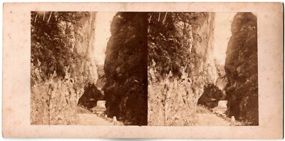 Große Kartause. Isère.Wüsteneingang.Stereoalbum.Stereoview.Foto 1865.