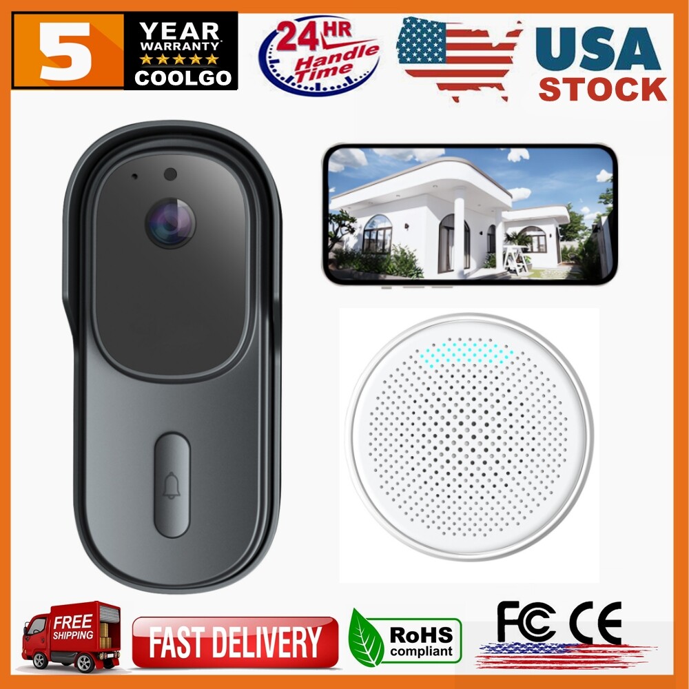 Video Doorbell HD 1080P video Wireless Doorbell Advanced Motion Detection Camera-image