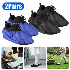2 Pairs Waterproof Shoe Covers Washable Reusable Non Slip Overshoes Booties