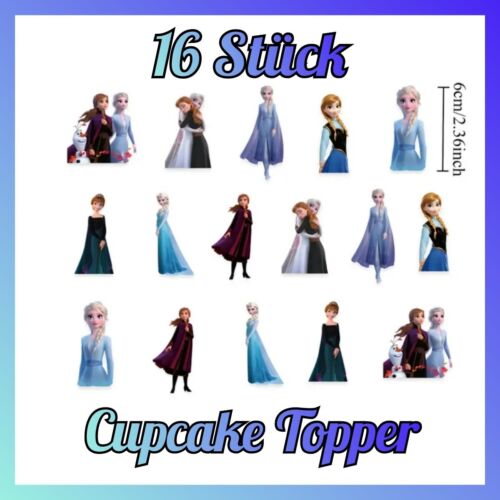 FROZEN GEBURTSTAG DEKO SET ⭐️38 Tlg. Die Eiskönigin Party Ballons Cupcake Topper - Bild 5 von 13