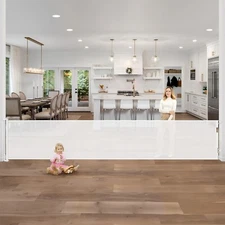 Retractable Extra-Wide Safety Gate 155 in Width, 35 in Height for Baby & Dogs