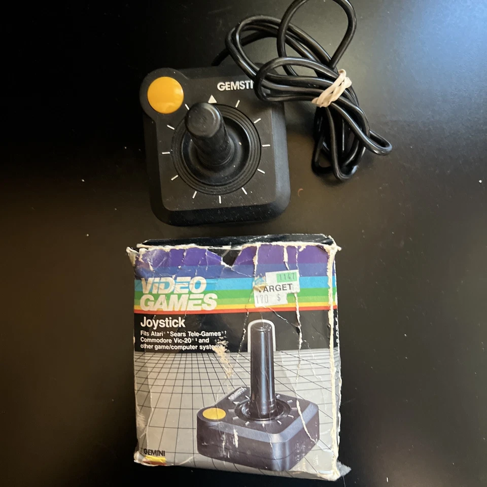 VTG 1981 Gemini Gemstik Joystick VG170B Atari 2600 c64 Yellow Button WORKING - Image 2 of 4