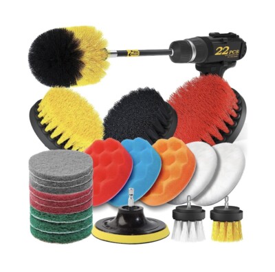 DR BRUSH Authorizated By HOLIKME All Purpose Power Scrubber Cleaning Kit 25pcs
