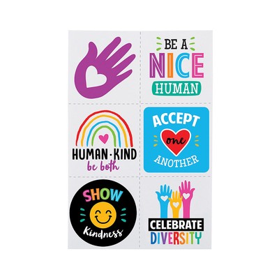 HUMAN KIND, UNITY, DIVERSITY TATTOOS, Apparel Accessories, 72 Pieces