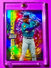 Ken Griffey Jr RARE REFRACTOR SP POWER PACKED TOPPS STADIUM CLUB INSERT - MINT!