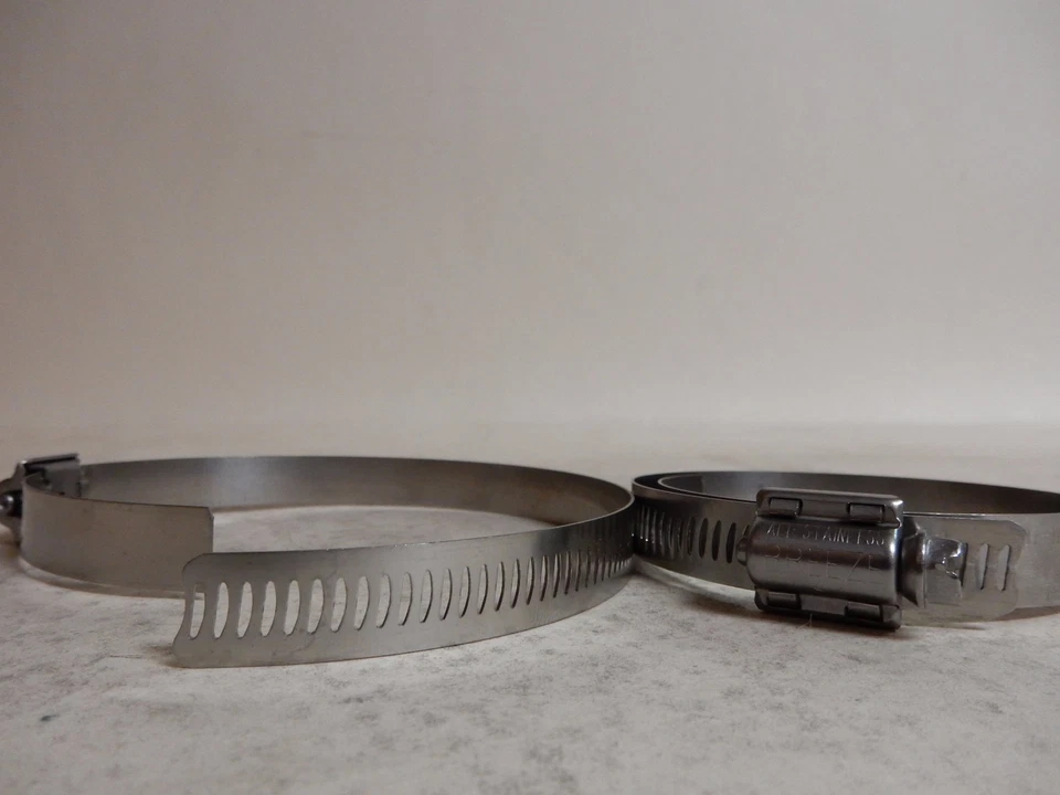 Abrazadera de manguera de acero inoxidable Breeze accionamiento helicoidal 3,25 diámetro, 1/2 ancho de banda ¡¡¡PAQUETE DE 100!!!! Foto 4 de 4