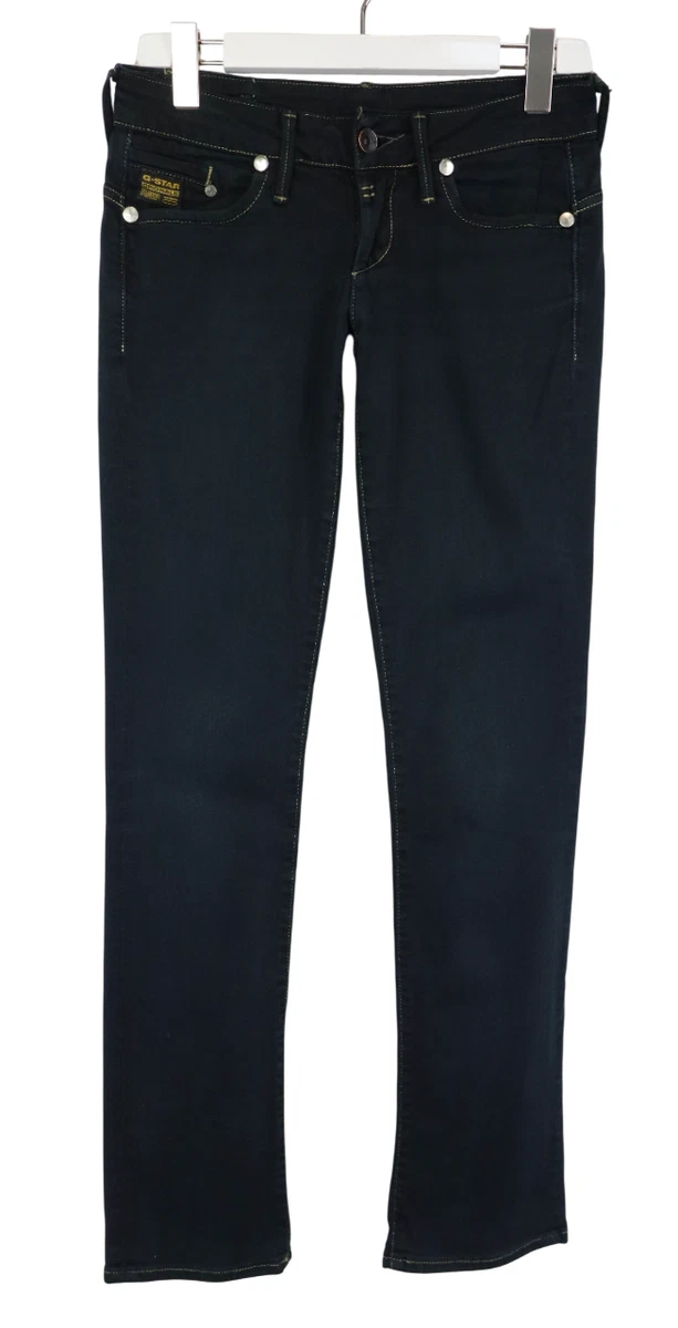 Jean G-Star Raw Femme - Bleu, Taille W26 L34, Coupe Straight, Effet Usé - Occasion