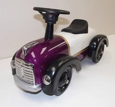 Nice Rare! Vtg Full Size MORGAN CYCLE Purple White “KIDS RIDE ON PUSH TOY" Metal