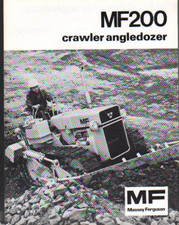 Massey Ferguson "MF200" Crawler Tractor Angledozer Brochure