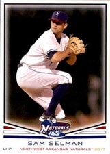2017 Northwest Arkansas Naturals Grandstand #27 Sam Selman Austin Texas TX Card