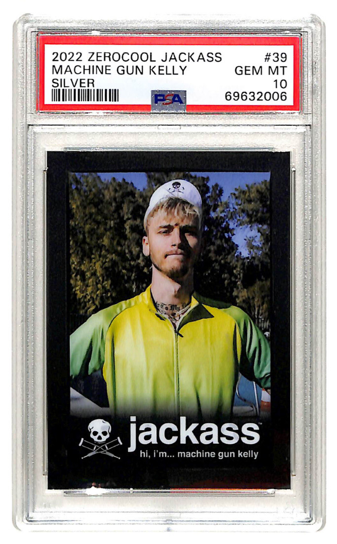 2022 Zerocool Jackass 39 Machine Gun Kelly SILVER parallel card PSA 10