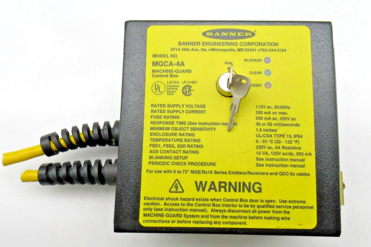 Banner MGCA-4A Machine Guard Control Box for Light Curtain