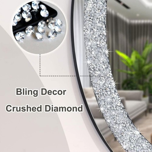 Gorgeous Crystal Crushed Diamond Mirror BathroomBedroom Dining Room Living Room - Picture 17 of 23